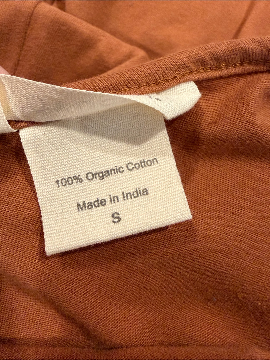 Coyuchi Solstice Organic Cotton Wide Leg Romper Jumpsuit Rust Small Yoga Soft — image 4 of 8